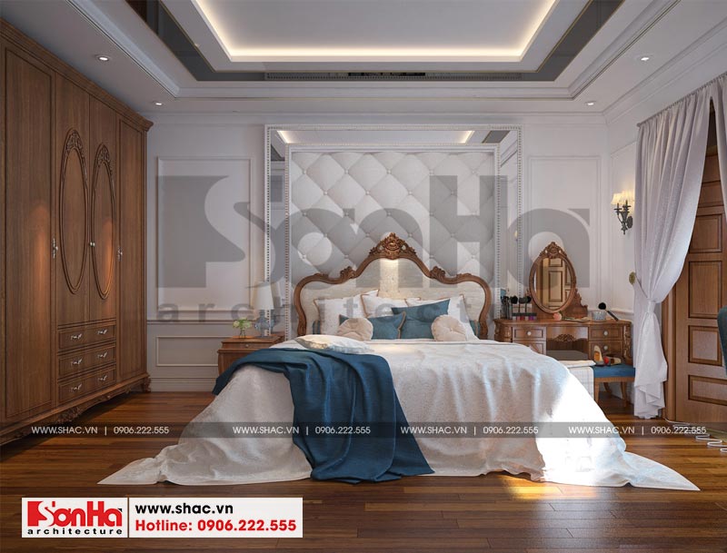 mẫu phòng ngủ phong cách kiến trúc pháp đẹp